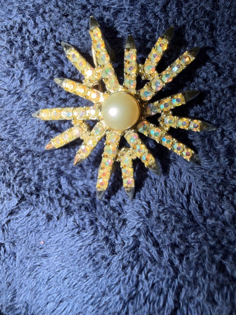 Authentic Mimi K Signed Starburst Brooch